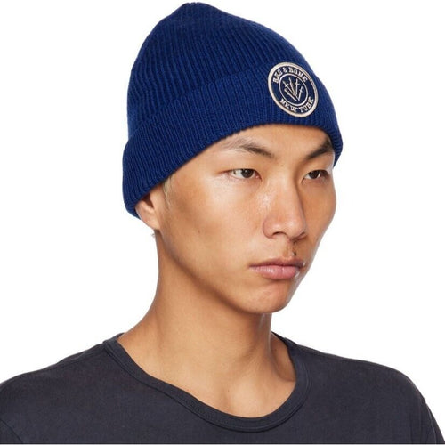 RAG & BONE Blue Charlie Beanie - NEW