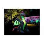 9FT Halloween Inflatable Dragon with Pumpkin &LED Lights-Outdoor Yard Decoration