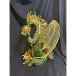 Katherine's Collection Beaded Green Dragon Sitting Figurine Myths & Legends