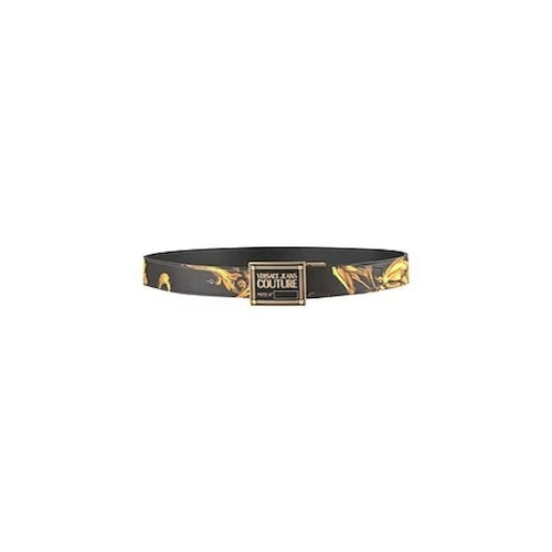 Mens VERSACE JEANS COUTURE Belt Black & Gold Size: 34 NIB