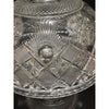 Antique Collectible American Brilliant Cut Glass Covered Pedestal Cake Stand