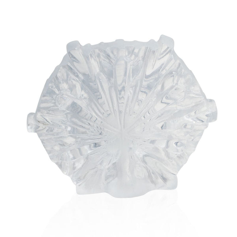 Daum White Snowflake Pâte De Cristal Figurine