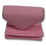 Balenciaga Mini Wallet Pink Leather Papier Wallet with Coin Purse and Card Slots