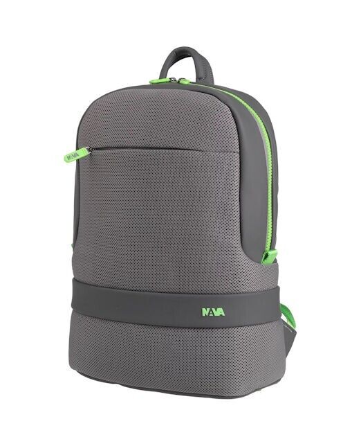 Grey Nava Italy - Computer Bag Easy Break Lightweight Backpack - NEW