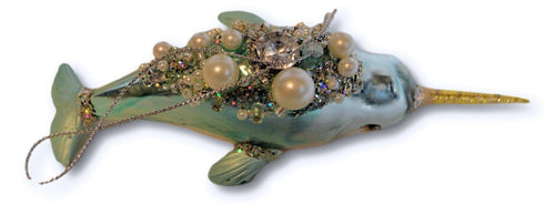 manatee glass ornament