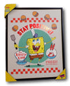 Spongebob Stay Positive Framed Art Poster Krusty Krab - NEW