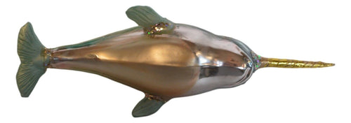 manatee glass ornament