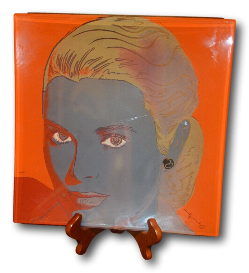 Andy Warhol by Rosenthal Studio-Line Celebrity Series Glass Platter Grace Kelly