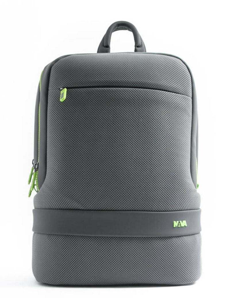 Grey Nava Italy - Computer Bag Easy Break Lightweight Backpack - NEW