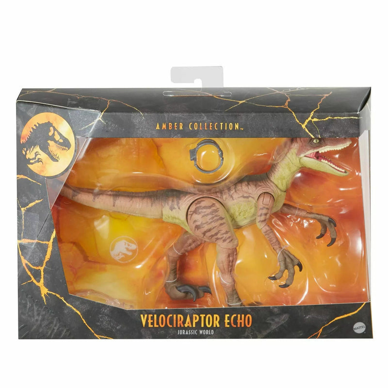 Jurassic World Amber Collection Velociraptor Echo Dinosaur - NIB