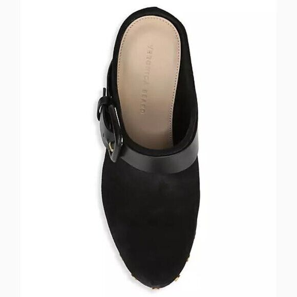 Veronica Beard Black Dacey Suede Mule Clogs Size: 9 NIB