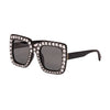 Groovy Oversized Black 100% Authentic Elton John Bling Rhinestone Sunglasses NIB