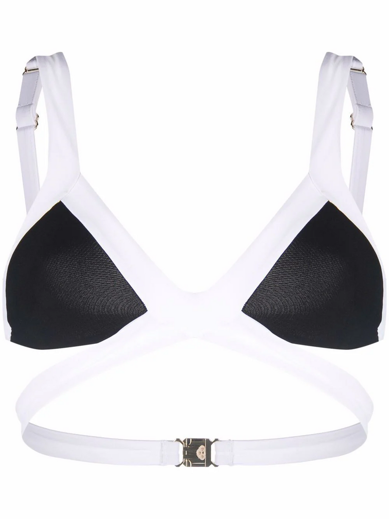 black and white bikini
