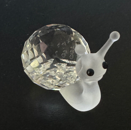 Vintage Swarovski Crystal 1994 Frosted Neck Snail 