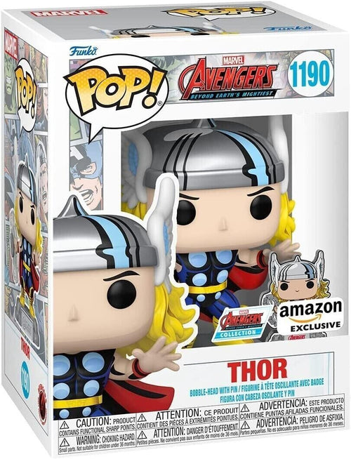 Funko POP! & Pin THOR #1190 The Avengers Mightiest Heroes Amazon Exclusive NIB