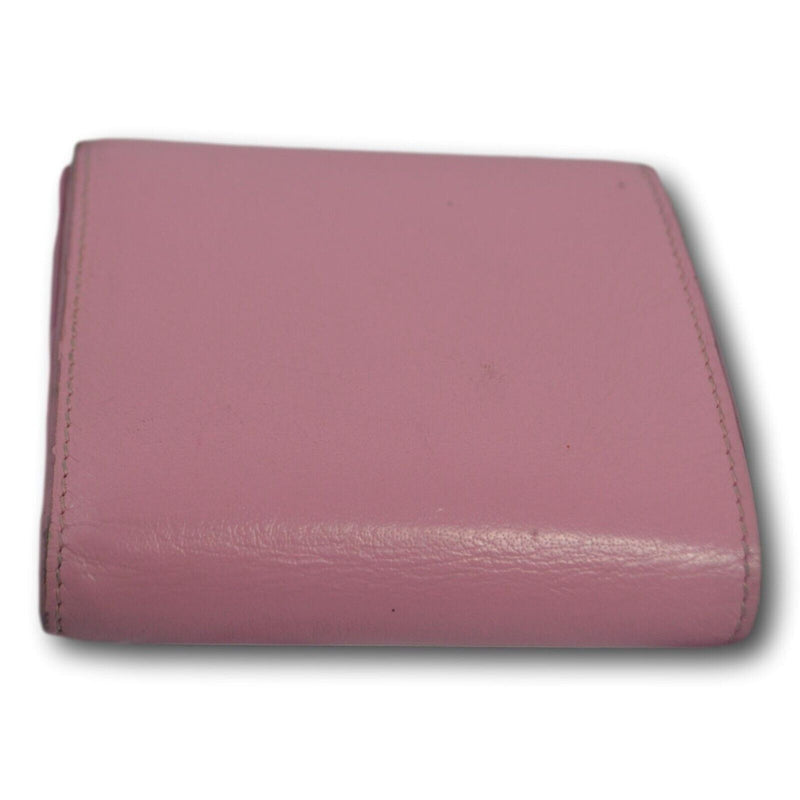 Balenciaga Mini Wallet Pink Leather Papier Wallet with Coin Purse and Card Slots