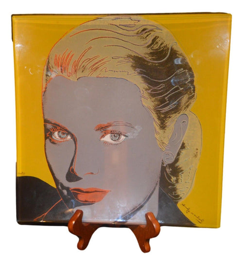 Grace Kelly by Andy Warhol Rosenthal Studio-Line Celebrity Series Glass Platter