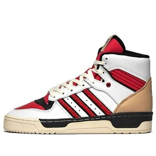 Mens adidas Rivalry Hi Cloud White Glory Red Size: 12 - NEW