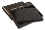 MICHAEL KORS BLACK LEATHER SLIM BI FOLD MENS WALLET - NIB