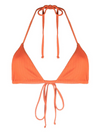 Frankies Bikinis Logo-Print Bikini Top Orange Size: M - NWT