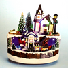 Roman 10.5" LED Musical Village - Various Christmas Songs - Rotating Train