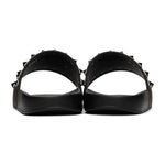 VALENTINO GARAVANI Black Rockstud Slides Size: 45 / 12 US NIB
