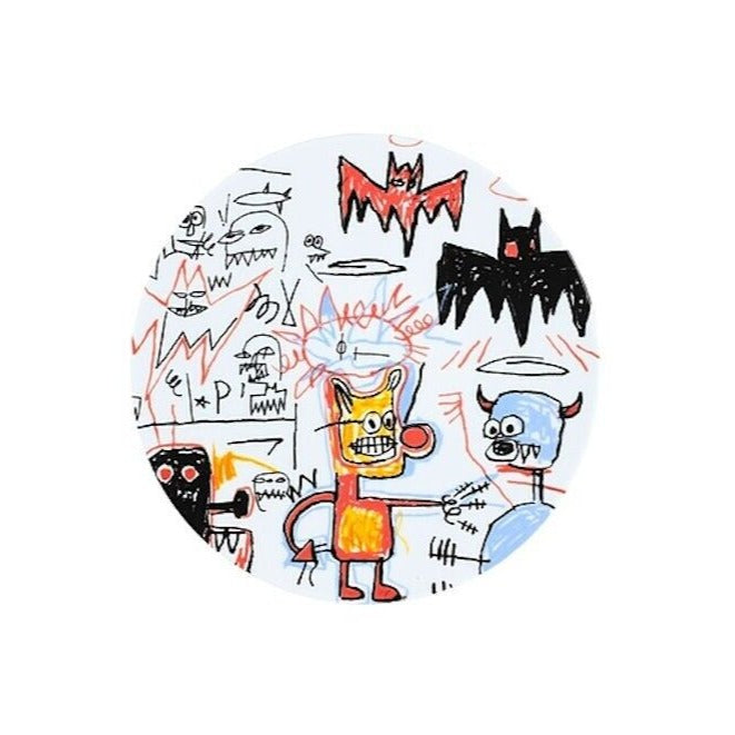Jean-Michel Basquiat - Limoges Porcelain Plate - LIGNE BLANCHE Batman (1983) NIB