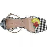 Betsey Johnson Women's Harlen Fruit Wedge Sandals Black Multi