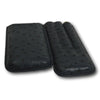 Bey-Burke Navy Blue Faux OSTRICH SKIN CIGAR CASE 3 Tube Holder - NEW