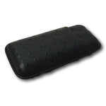 Bey-Burke Navy Blue Faux OSTRICH SKIN CIGAR CASE 3 Tube Holder - NEW