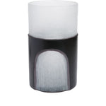 TOM DIXON Glass Carved Vase - Black & White - Medium NIB