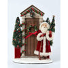 KATHERINE'S COLLECTION Yuletide Santa In Scene Figurine - NEW