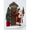 KATHERINE'S COLLECTION Yuletide Santa In Scene Figurine - NEW