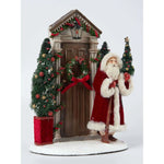 KATHERINE'S COLLECTION Yuletide Santa In Scene Figurine - NEW