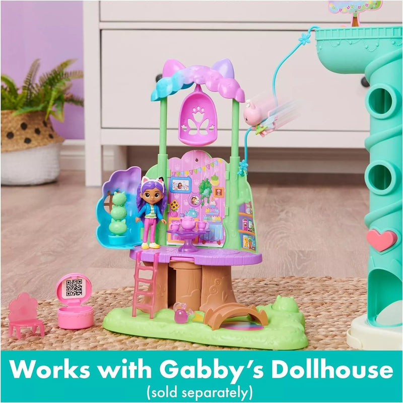 Gabby's Dollhouse Transforming Garden Treehouse Playset + Lights 2 Figures NIB