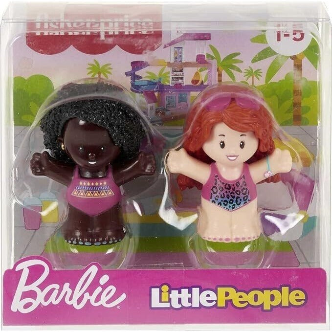 Fisher-Price Little People Barbie Swimming Figure Set X 2 Characters - NIB