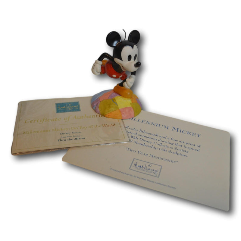 WDCC Millennium Mickey On Top of the World Figurine & Pin In Box & COA - NIB