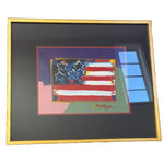 Peter Max Original American Flag Artwork - Framed and Signed