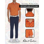 Robert Graham Men's Orange Stinger Short-Sleeve Knit Polo Size: S NWT