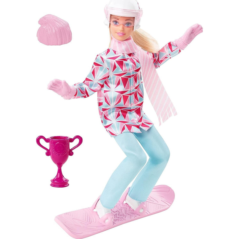 Barbie Winter Sports Snowboarder Blonde Doll with Jacket, Pants, Scarf - NIB