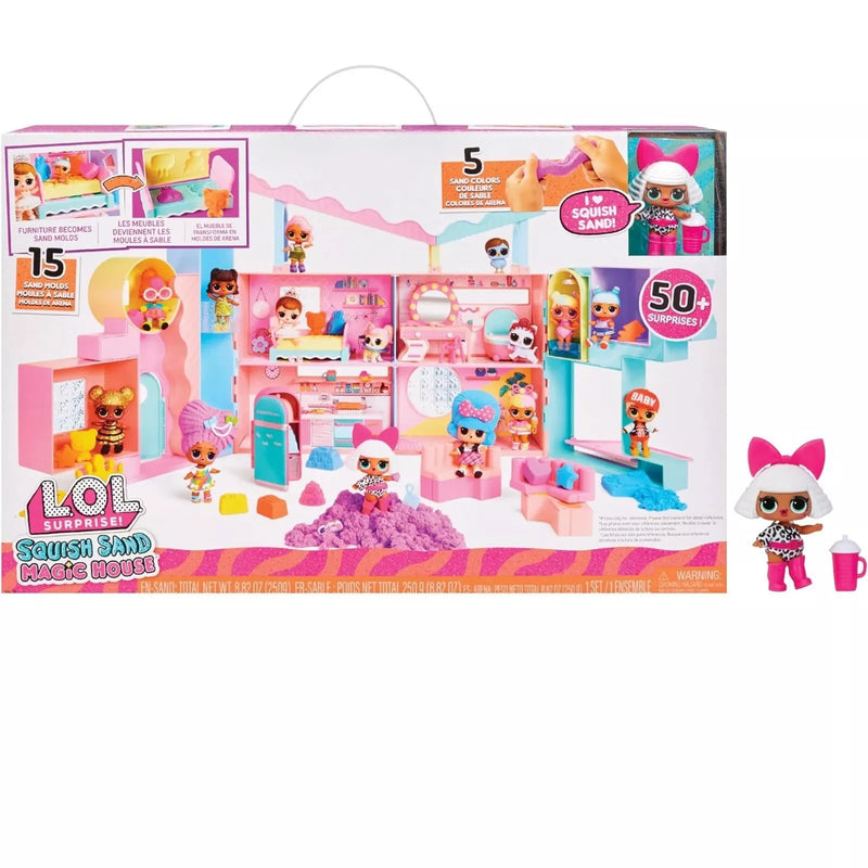 LOL Surprise Squish Sand Magic House Playset with Tot, Ages 4+ NIB