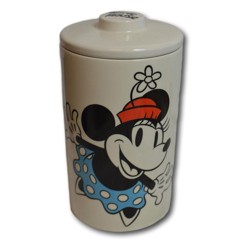 Vintage Disney Minnie Mouse Ceramic Jar With Lid