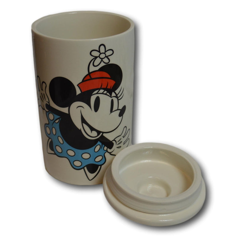 Vintage Disney Minnie Mouse Ceramic Jar With Lid