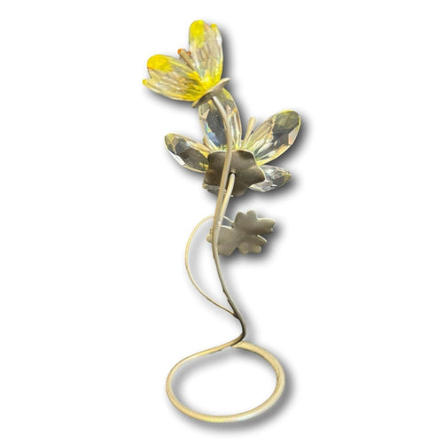 Retired Swarovski Crystal Figurine, Deoria Flower Yellow