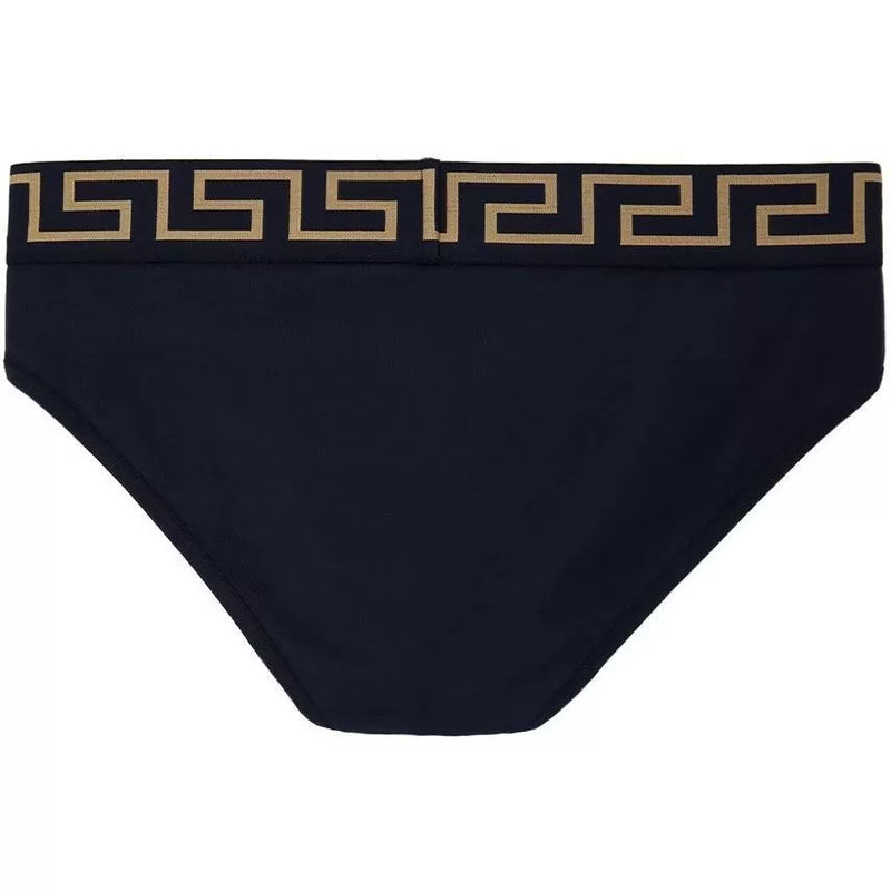 Mens Versace Underwear Navy Greca Border Briefs XXL NWT