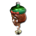 Patricia Breen Old Lady Swallowed Fly Spider Glass Halloween 2 Piece Ornament
