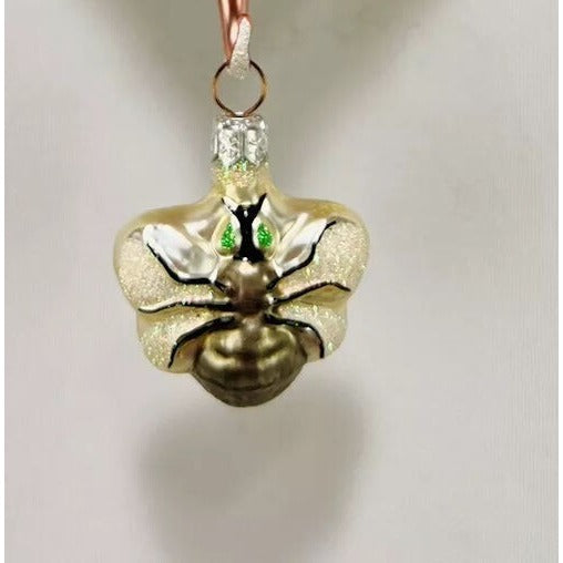 Patricia Breen Old Lady Swallowed Fly Spider Glass Halloween 2 Piece Ornament