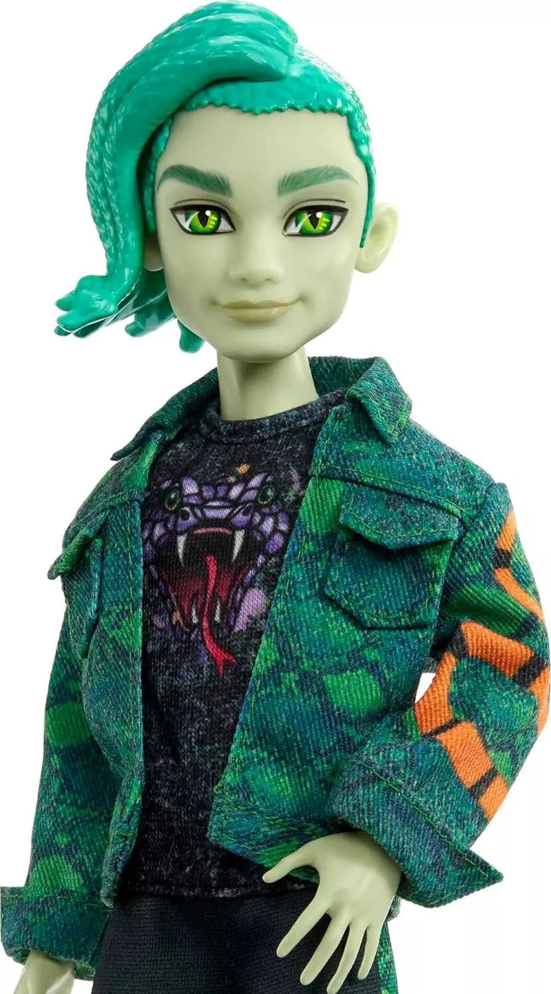 Monster High Deuce Gorgon Doll in Signature Look with Denim Snake Jacket NIB