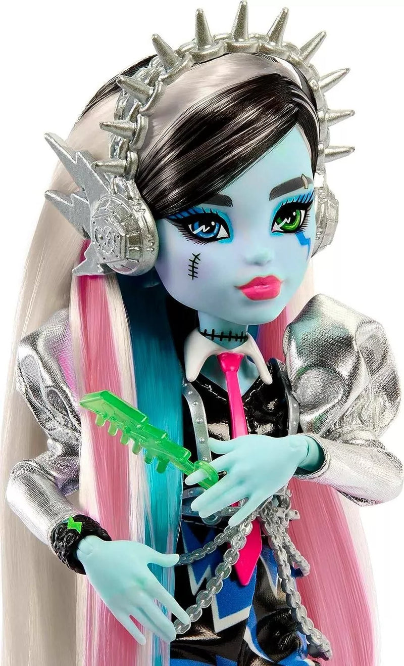 Monster High Doll Amped Up Frankie Stein Rockstar with Instrument