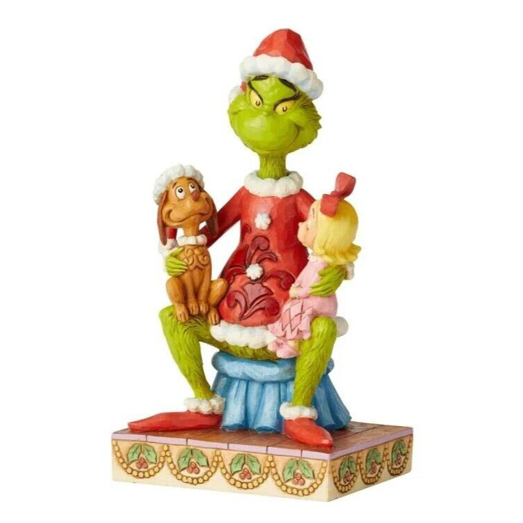 Jim Shore - Dr. Seuss The Grinch W/ Cindy & Max Figurine NWT